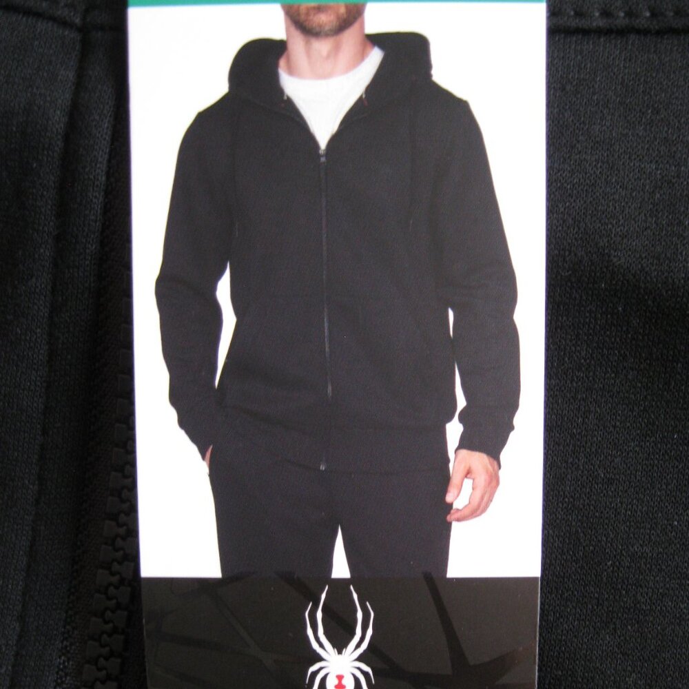 Spyder Active Men's Full Zip Hoodie Jacket Black Size XL
